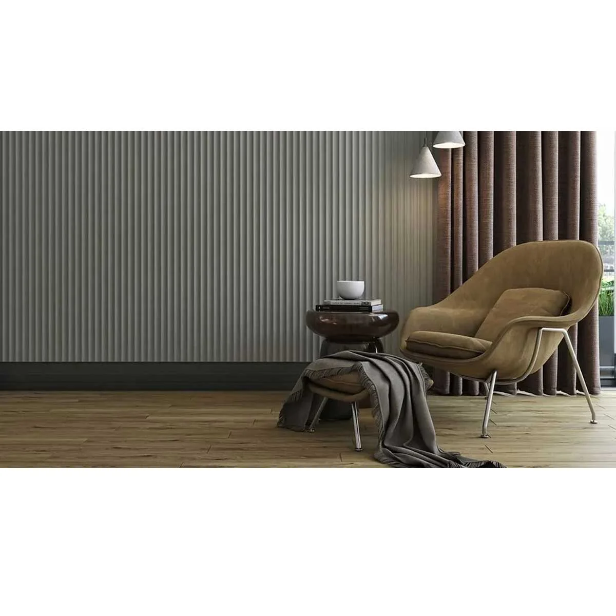 Wall Panel Storm Grey 110.2 in. H 5.6 in. W 0.7 in. D - Image 3