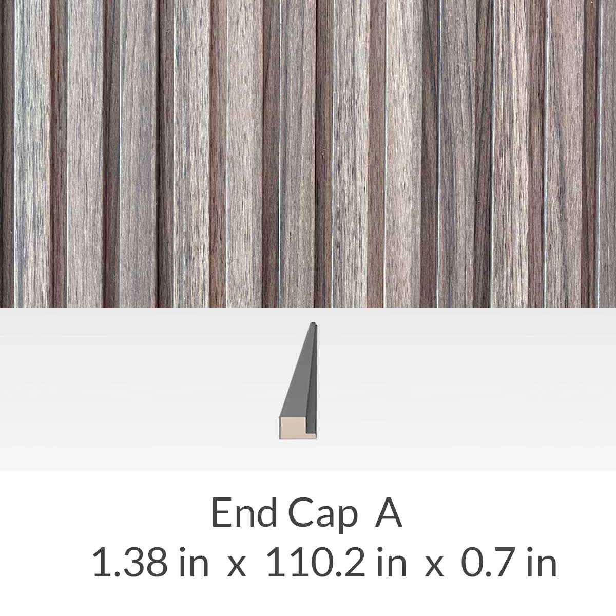 Wall Panel Light Walnut End Cap