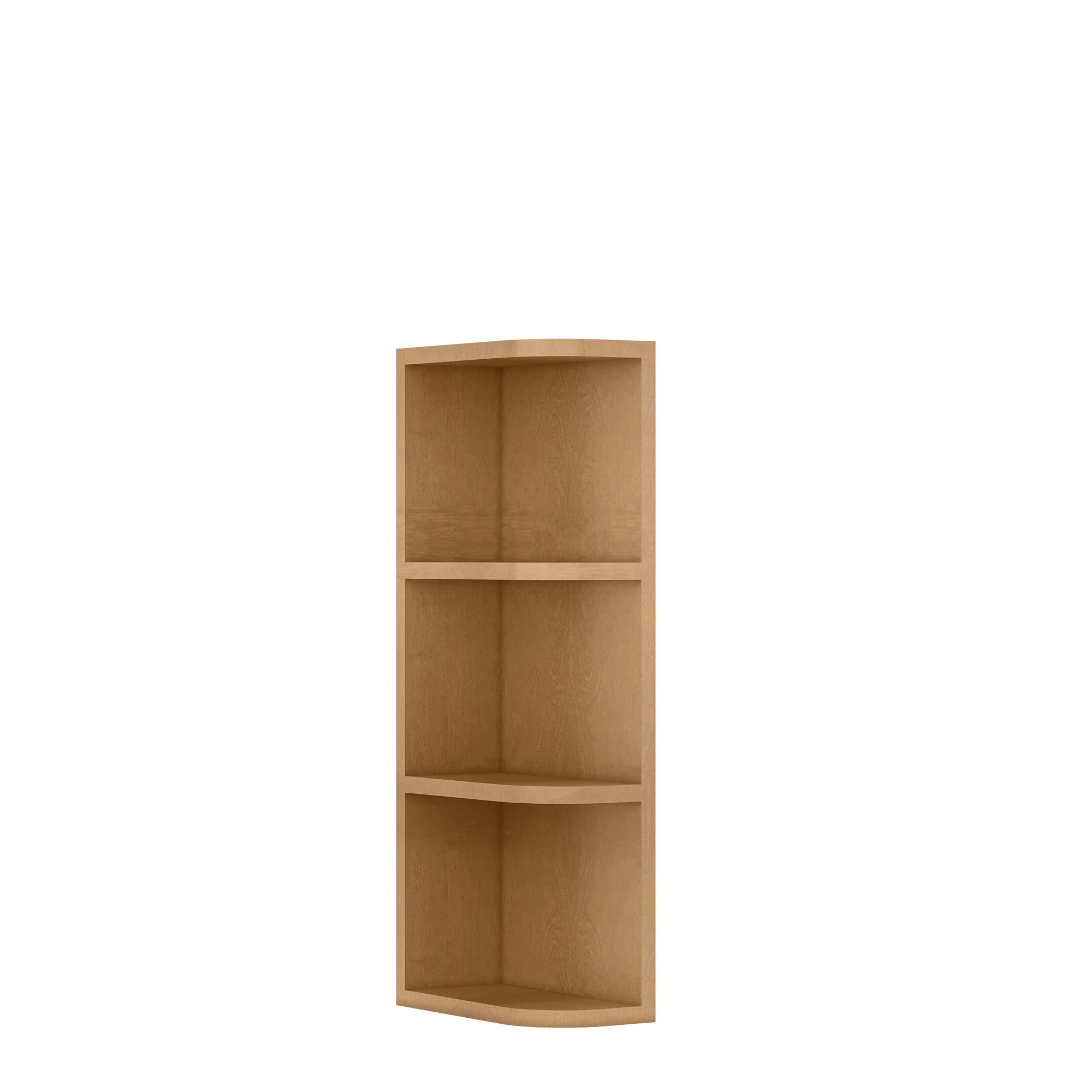 What-Not-Shelf Kitchen Cabinet WN630 Shaker Toffee LessCare 6 in. width 30 in. height 12 in. depth - Image 2