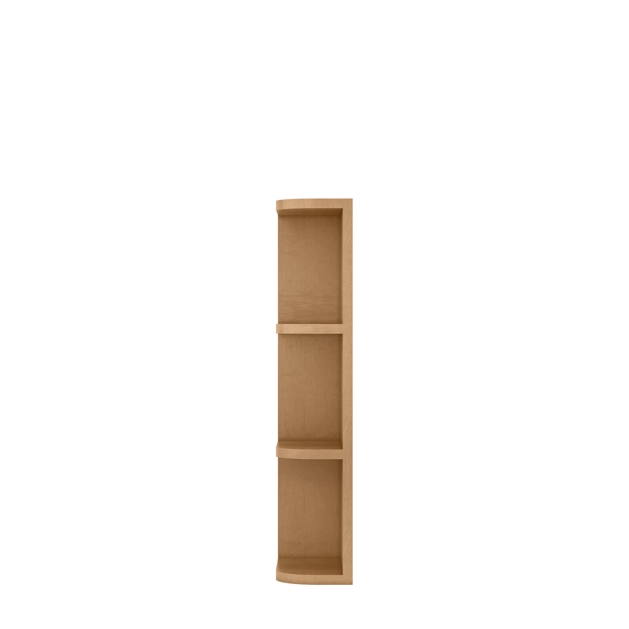 What-Not-Shelf Kitchen Cabinet WN630 Shaker Toffee LessCare 6 in. width 30 in. height 12 in. depth - Image 3