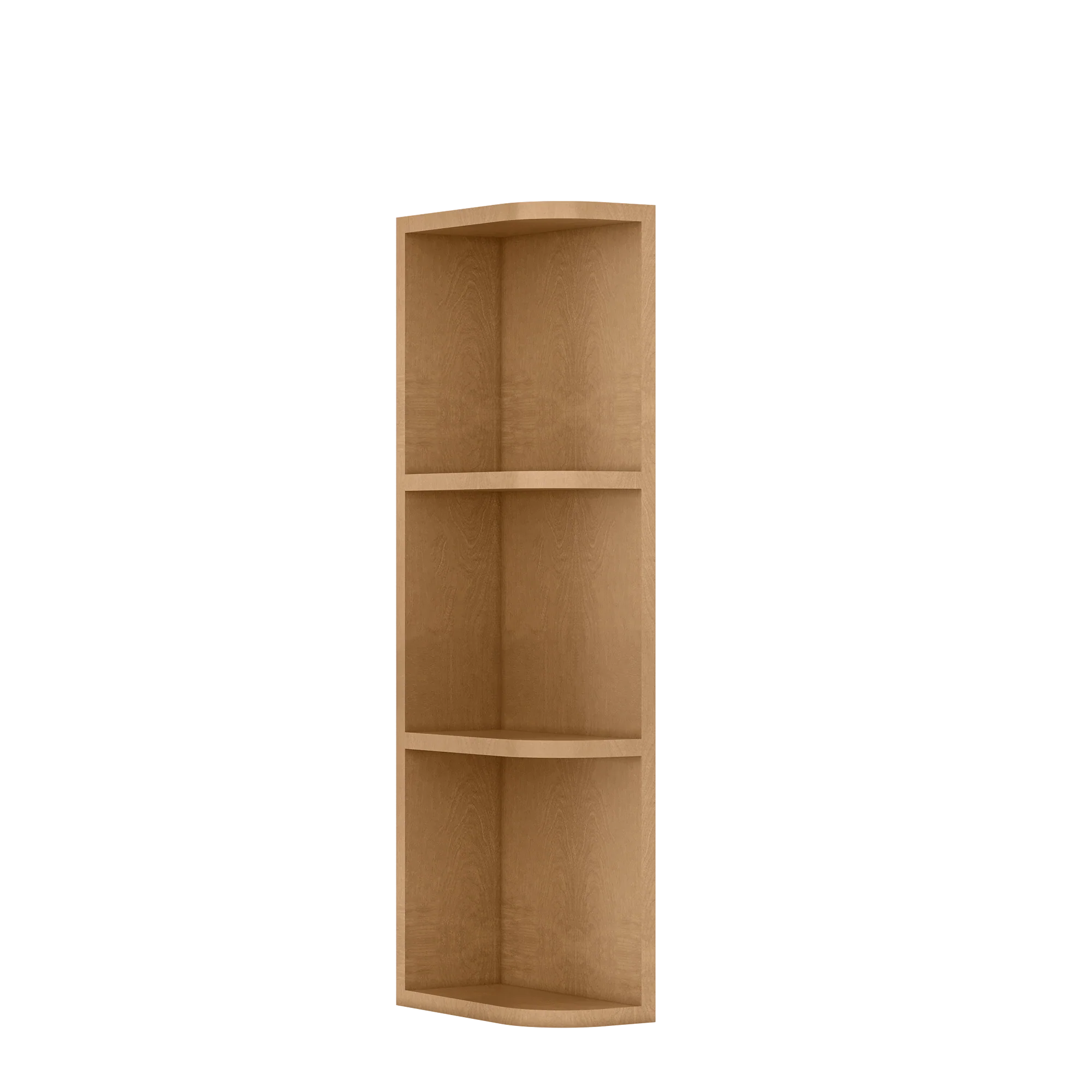 What-Not-Shelf Kitchen Cabinet WN636 Shaker Toffee LessCare 6 in. width 36 in. height 12 in. depth - Image 2