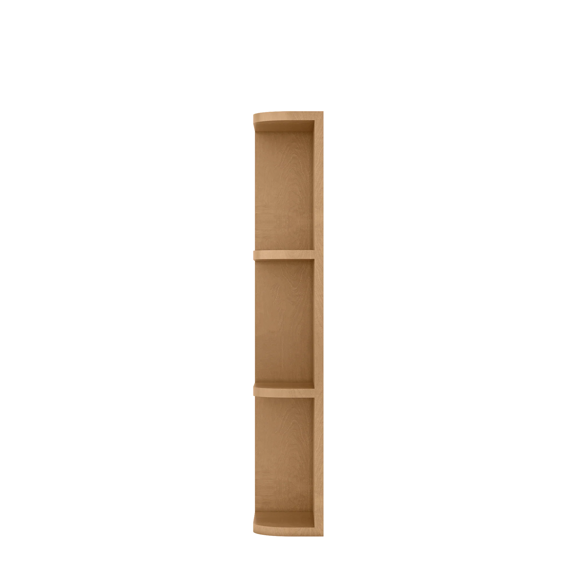 What-Not-Shelf Kitchen Cabinet WN636 Shaker Toffee LessCare 6 in. width 36 in. height 12 in. depth - Image 3