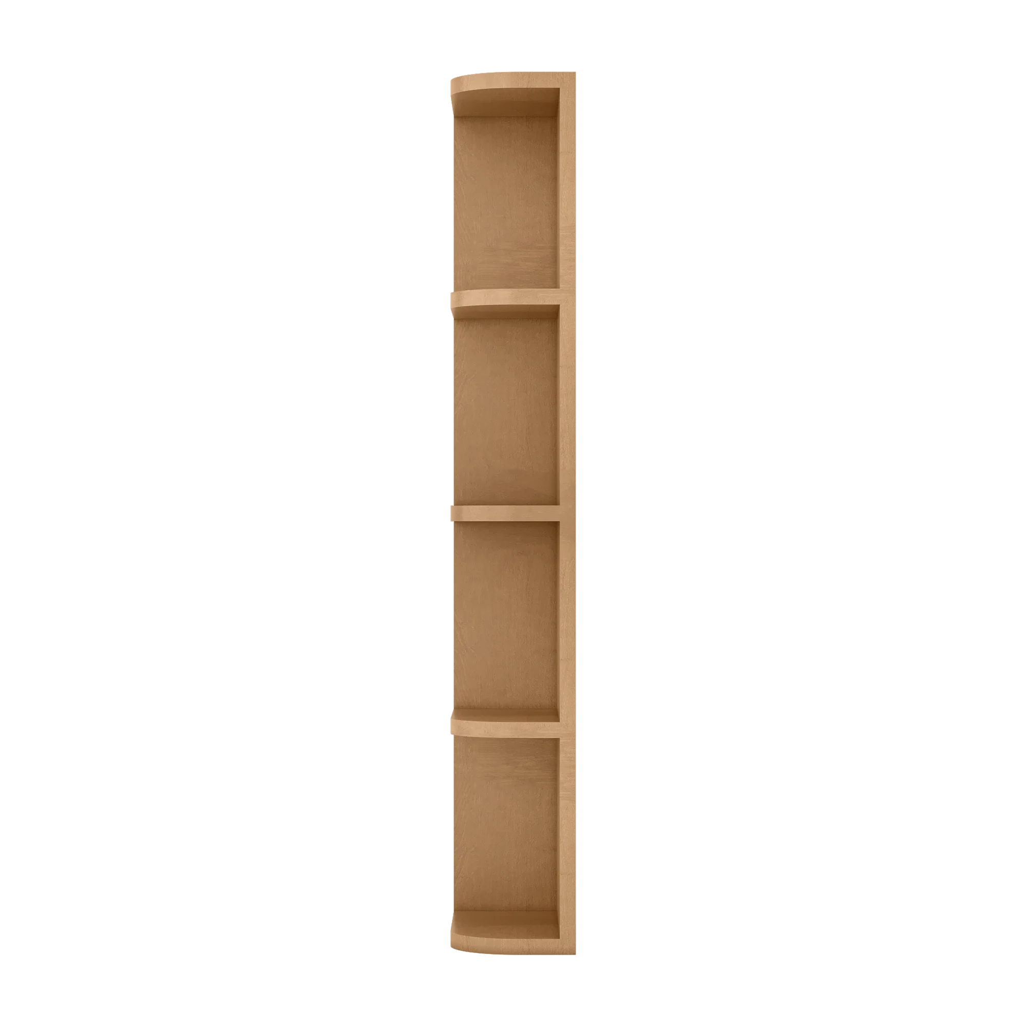 What-Not-Shelf Kitchen Cabinet WN642 Shaker Toffee LessCare 6 in. width 42 in. height 12 in. depth - Image 3