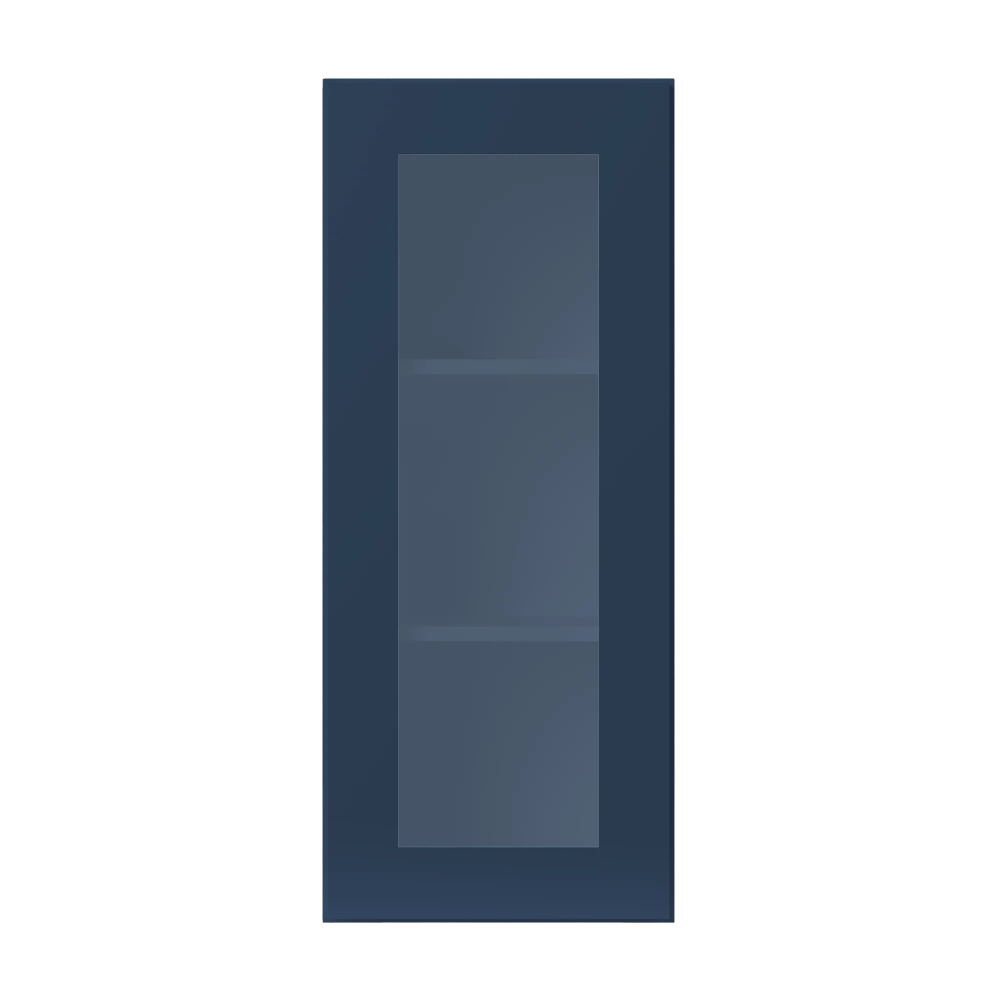 Frosted Glass Door Wall Kitchen Cabinet WMD1536 Danbury Blue LessCare 15 in. width 36 in. height 12 in. depth - Image 3