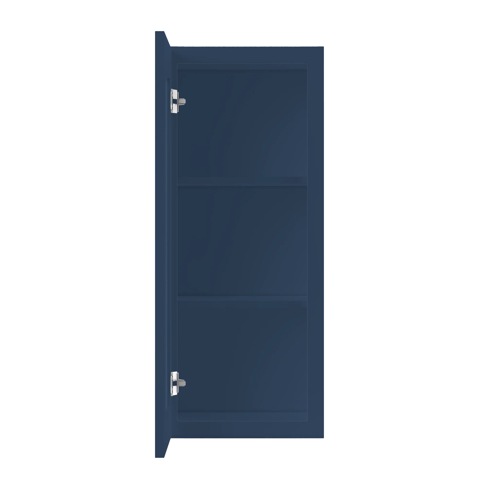 Frosted Glass Door Wall Kitchen Cabinet WMD1536 Danbury Blue LessCare 15 in. width 36 in. height 12 in. depth - Image 5
