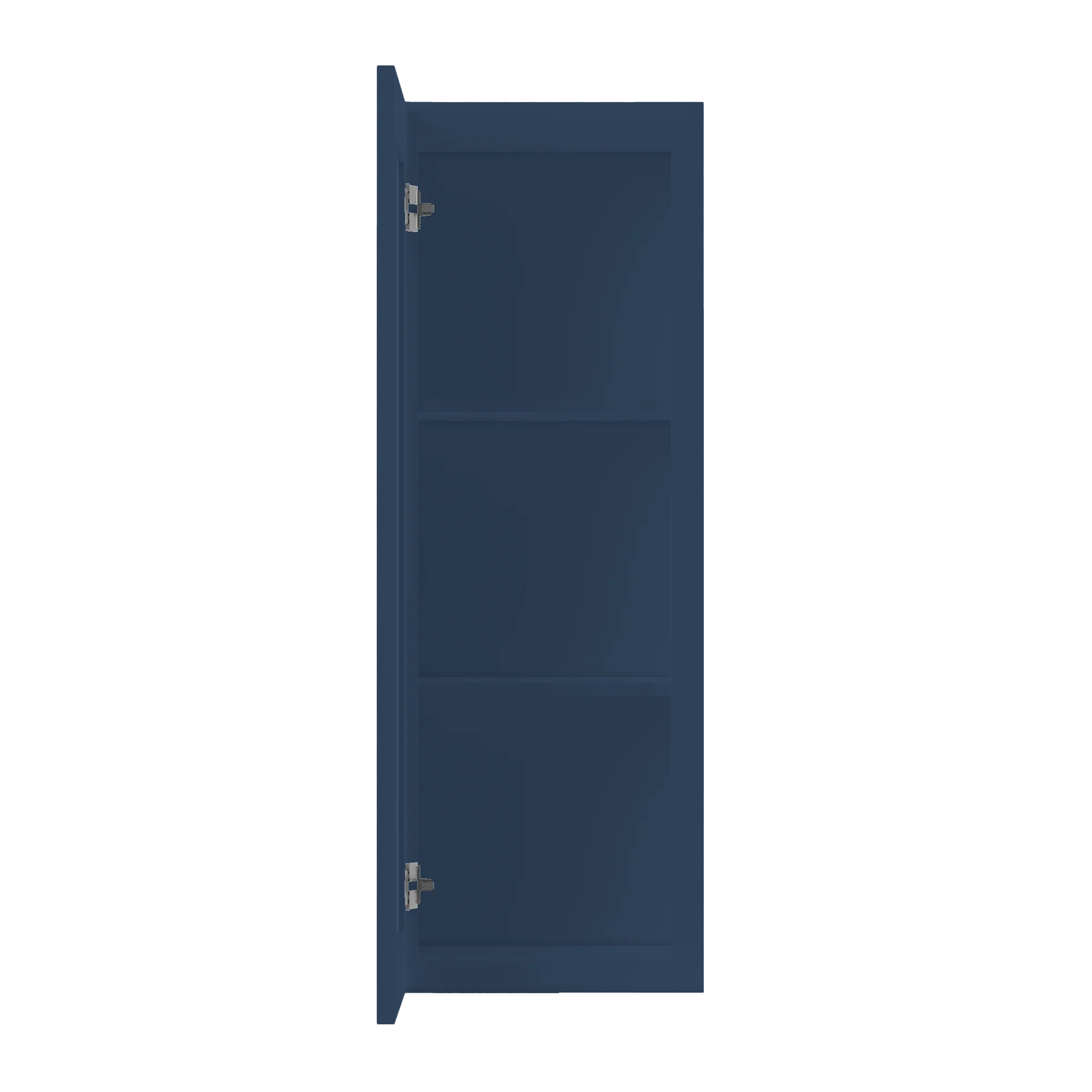 Frosted Glass Door Wall Kitchen Cabinet WMD1542 Danbury Blue LessCare 15 in. width 42 in. height 12 in. depth - Image 5