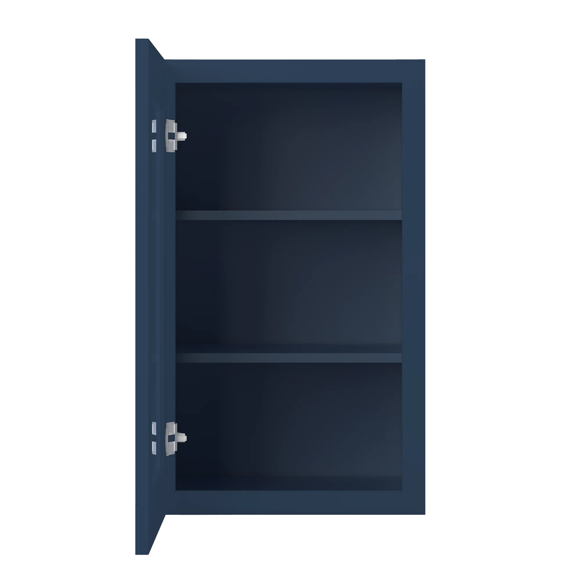 Frosted Glass Door Wall Kitchen Cabinet WMD1830 Danbury Blue LessCare 18 in. width 30 in. height 12 in. depth - Image 5