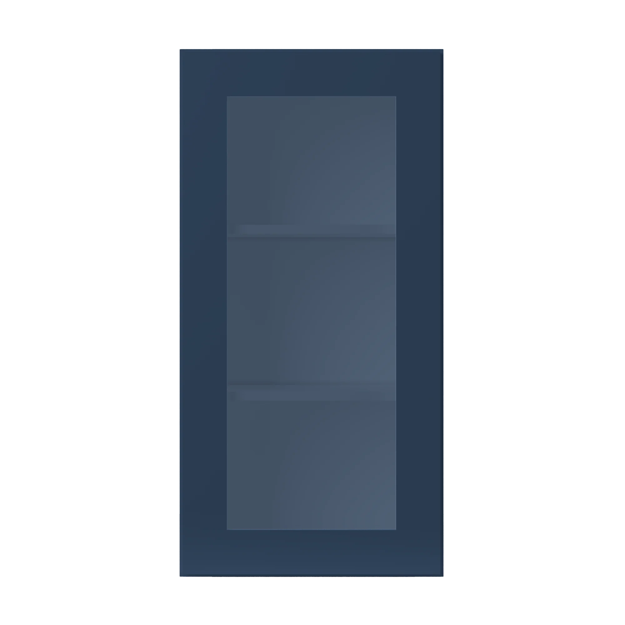 Frosted Glass Door Wall Kitchen Cabinet WMD1836 Danbury Blue LessCare 18 in. width 36 in. height 12 in. depth - Image 3