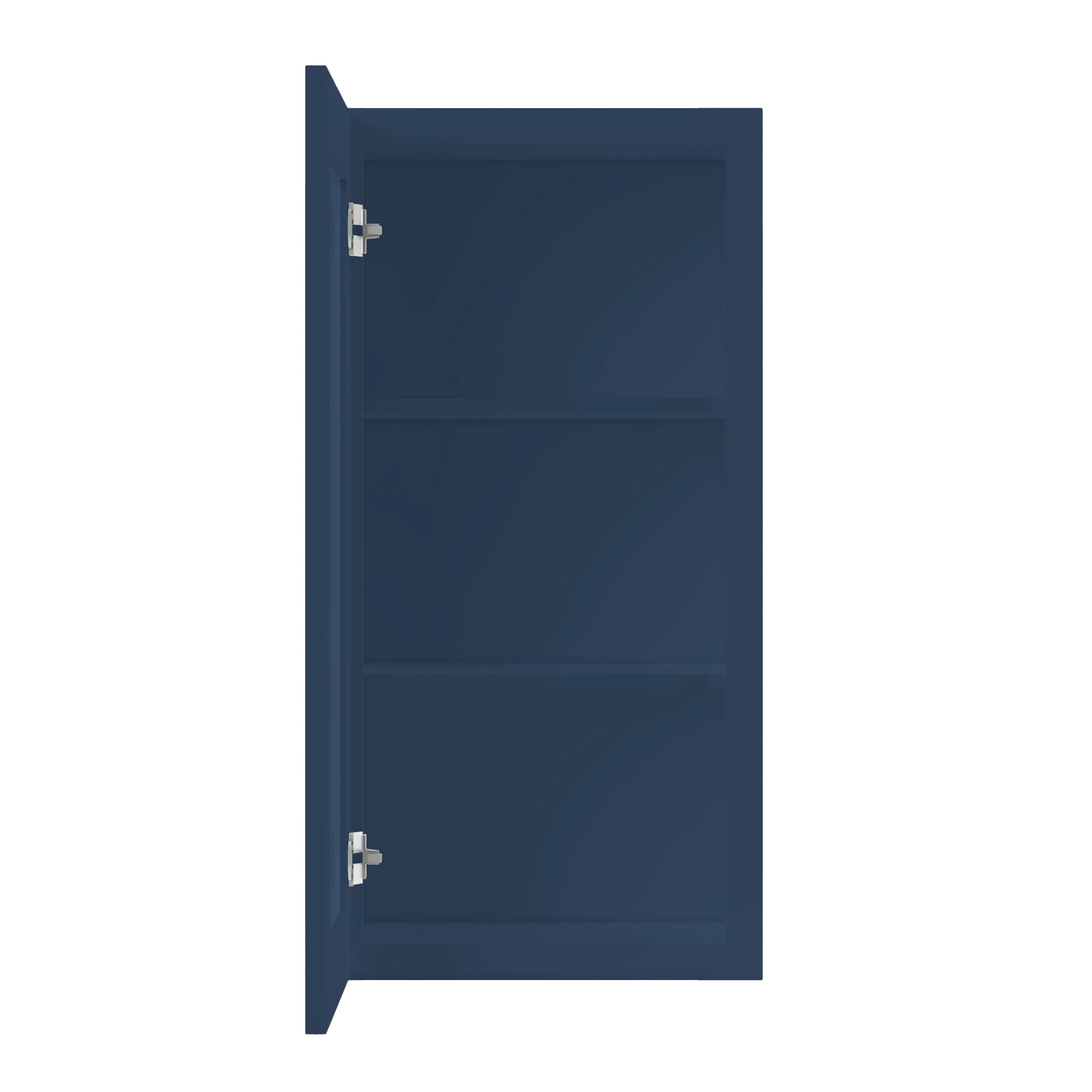 Frosted Glass Door Wall Kitchen Cabinet WMD1836 Danbury Blue LessCare 18 in. width 36 in. height 12 in. depth - Image 5