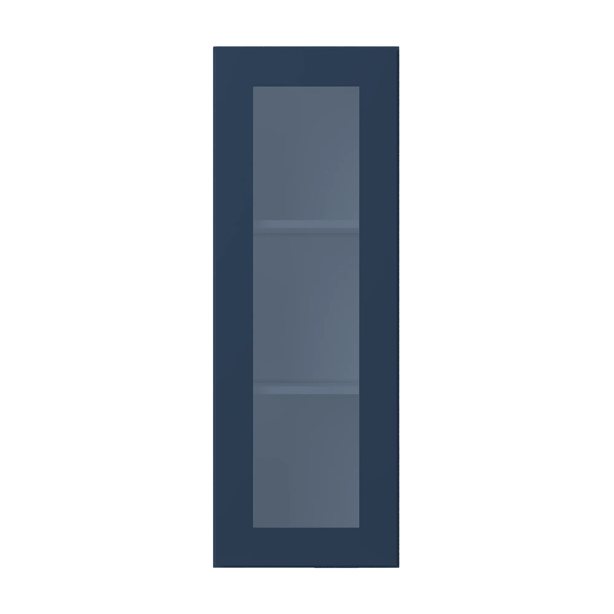 Frosted Glass Door Wall Kitchen Cabinet WMD1842 Danbury Blue LessCare 18 in. width 42 in. height 12 in. depth - Image 3