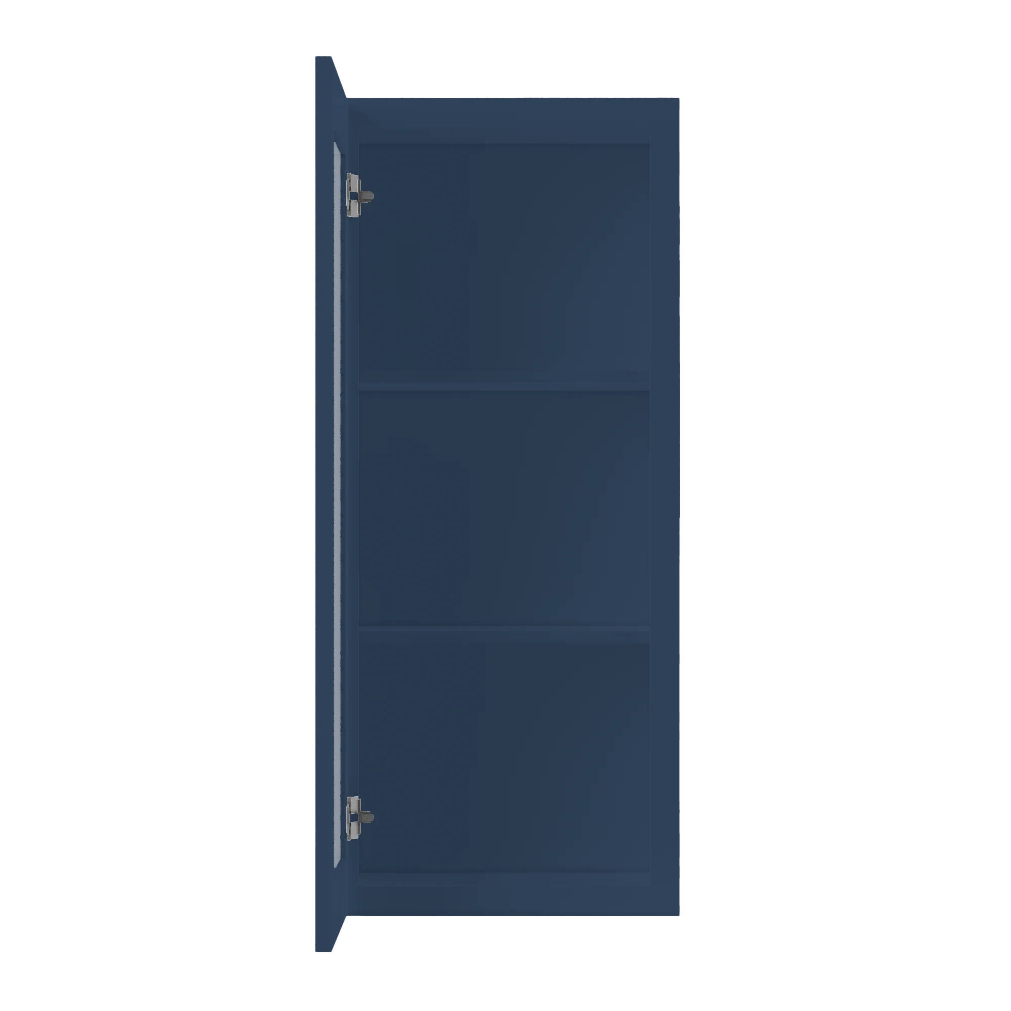 Frosted Glass Door Wall Kitchen Cabinet WMD1842 Danbury Blue LessCare 18 in. width 42 in. height 12 in. depth - Image 5