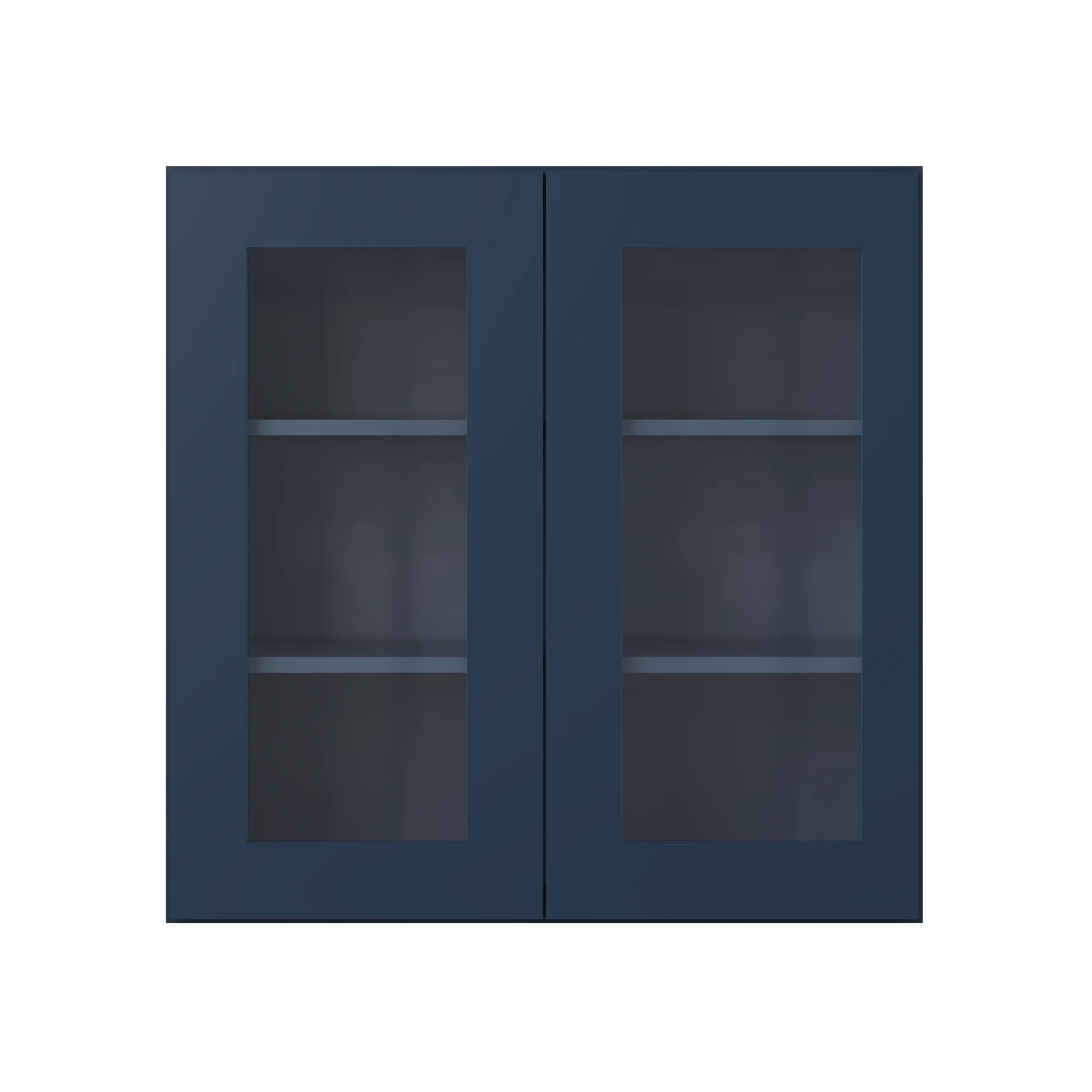 Frosted Glass Door Wall Kitchen Cabinet WMD3030 Danbury Blue LessCare 30 in. width 30 in. height 12 in. depth - Image 3