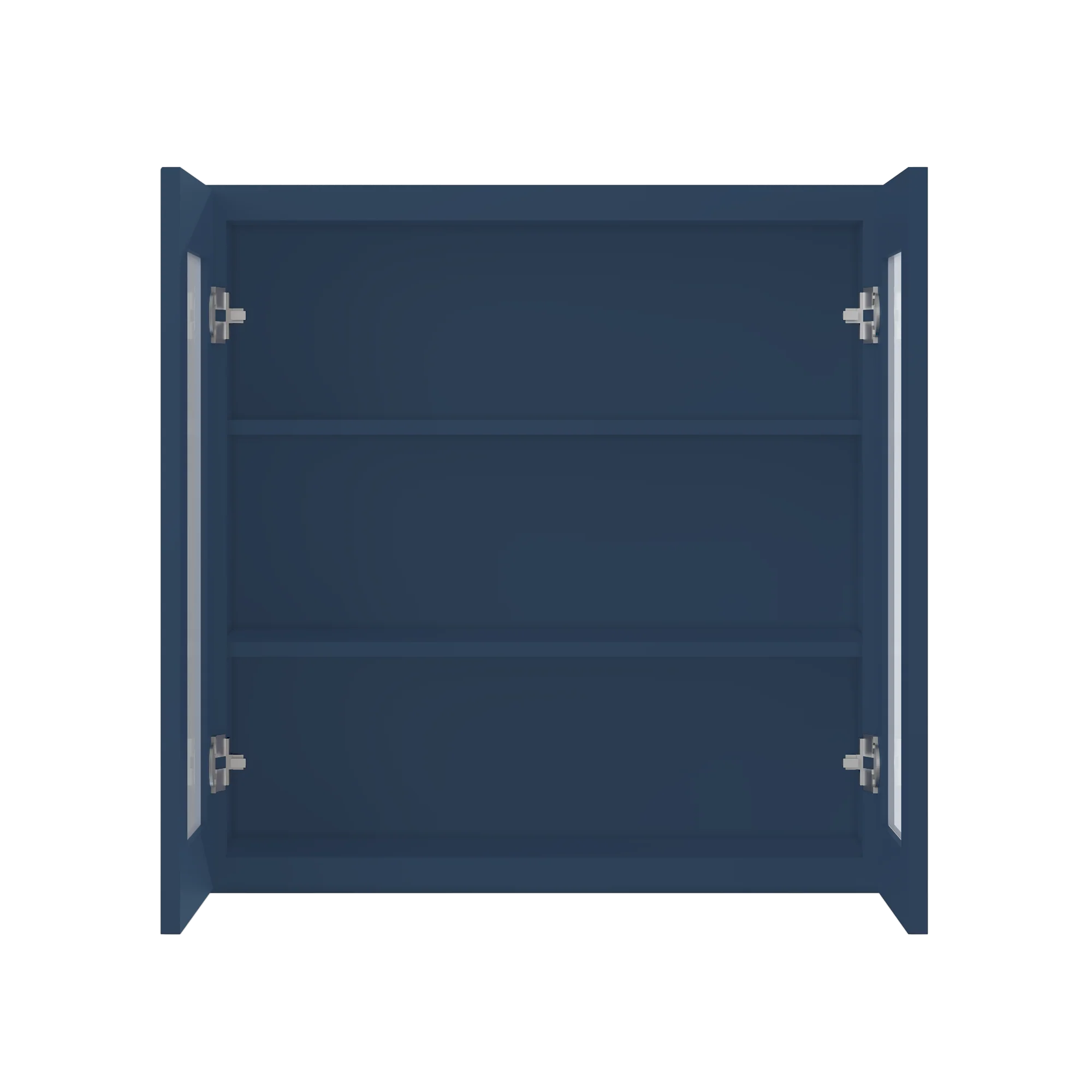 Frosted Glass Door Wall Kitchen Cabinet WMD3030 Danbury Blue LessCare 30 in. width 30 in. height 12 in. depth - Image 5