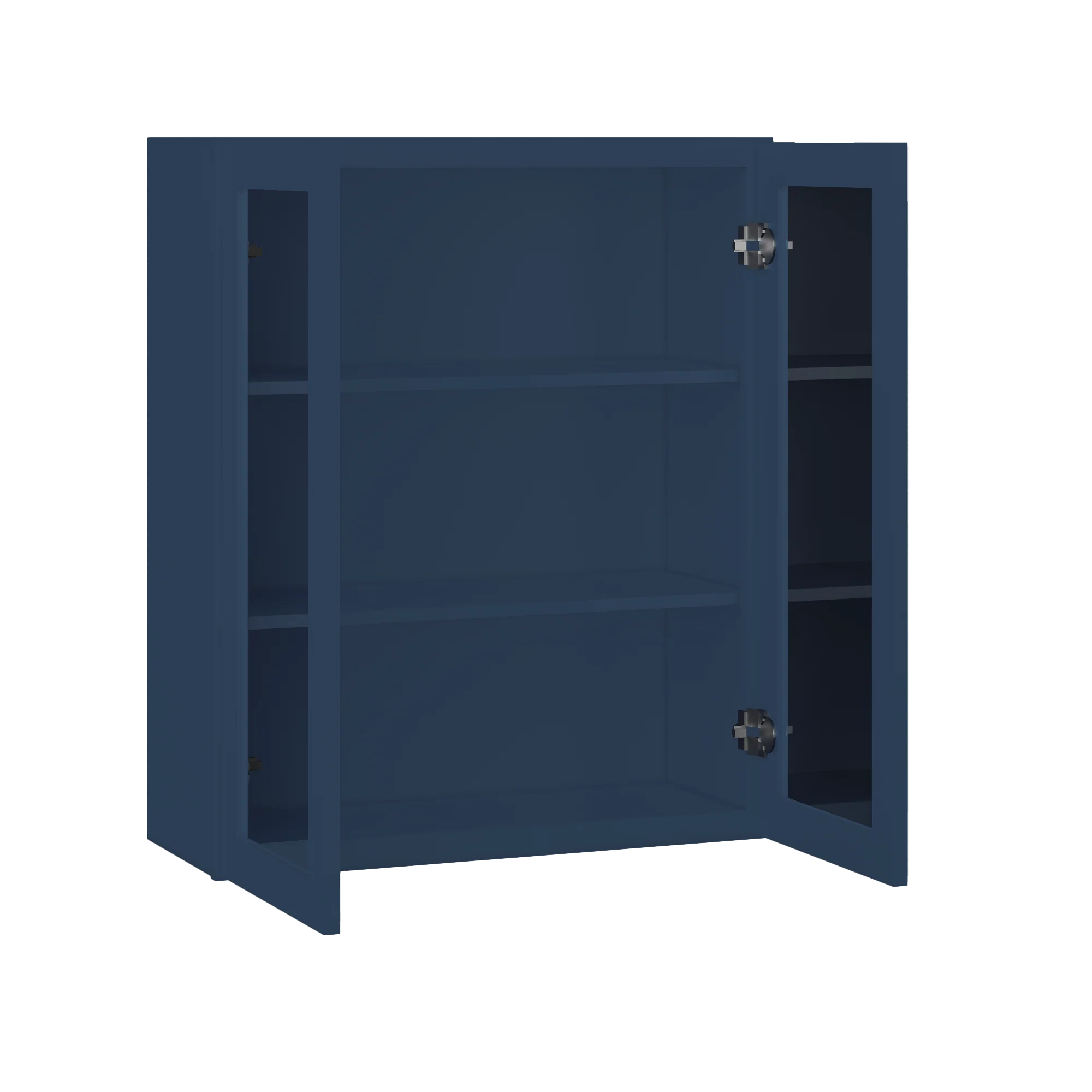 Frosted Glass Door Wall Kitchen Cabinet WMD3036 Danbury Blue LessCare 30 in. width 36 in. height 12 in. depth - Image 4