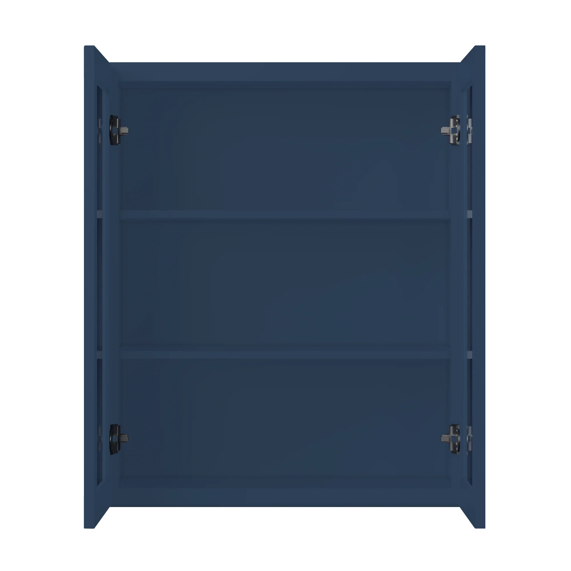 Frosted Glass Door Wall Kitchen Cabinet WMD3036 Danbury Blue LessCare 30 in. width 36 in. height 12 in. depth - Image 5