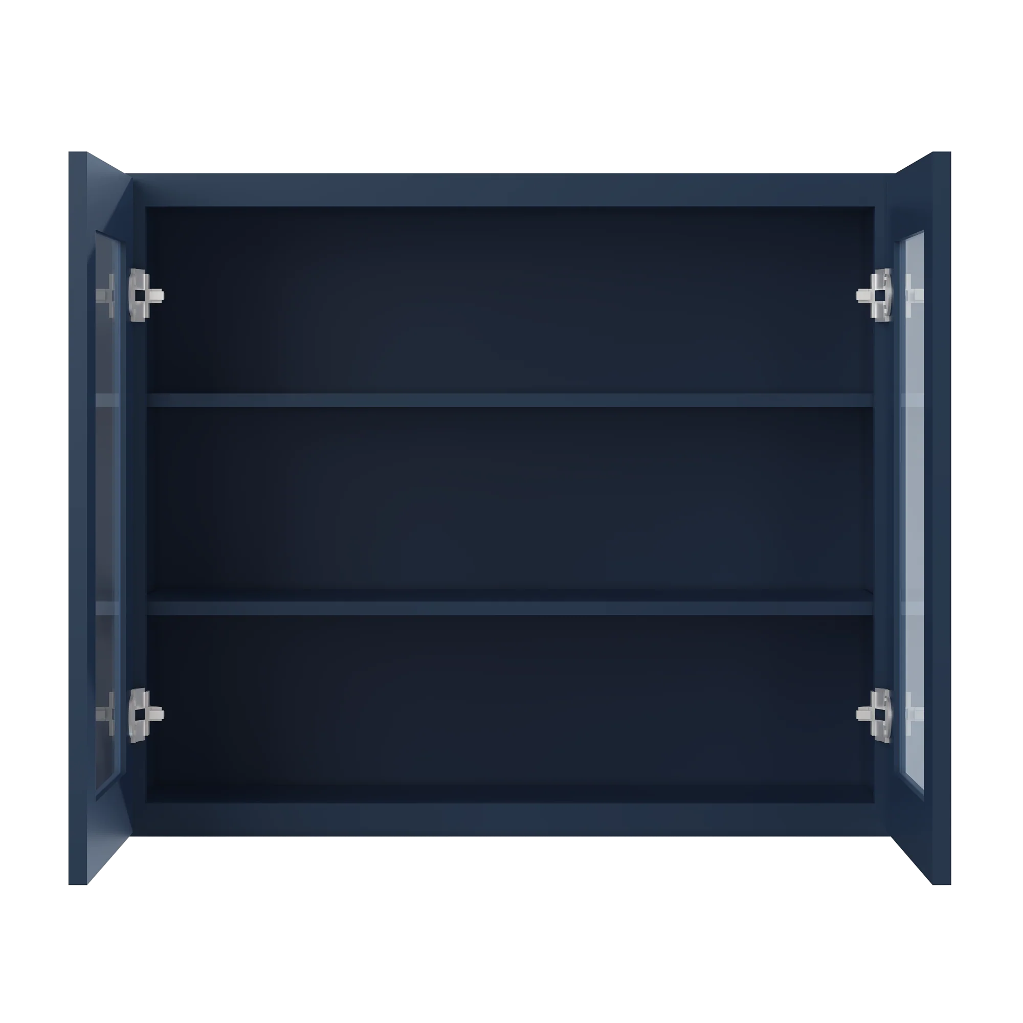 Frosted Glass Door Wall Kitchen Cabinet WMD3630 Danbury Blue LessCare 36 in. width 30 in. height 12 in. depth - Image 5