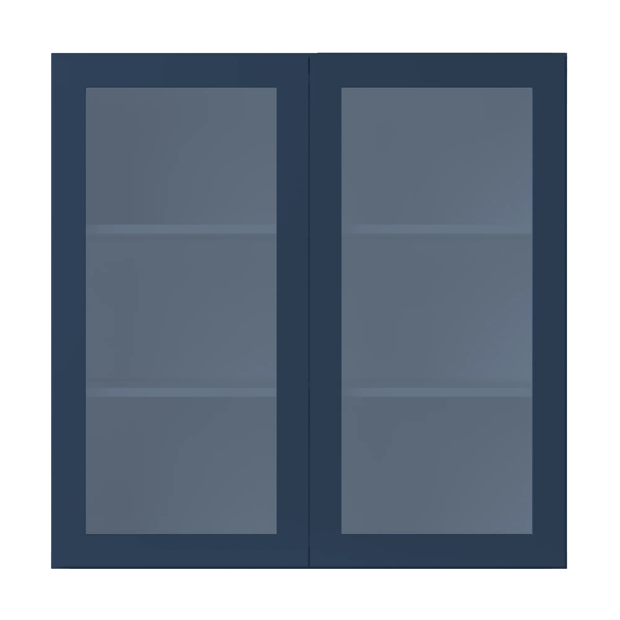 Frosted Glass Door Wall Kitchen Cabinet WMD3636 Danbury Blue LessCare 36 in. width 36 in. height 12 in. depth - Image 3