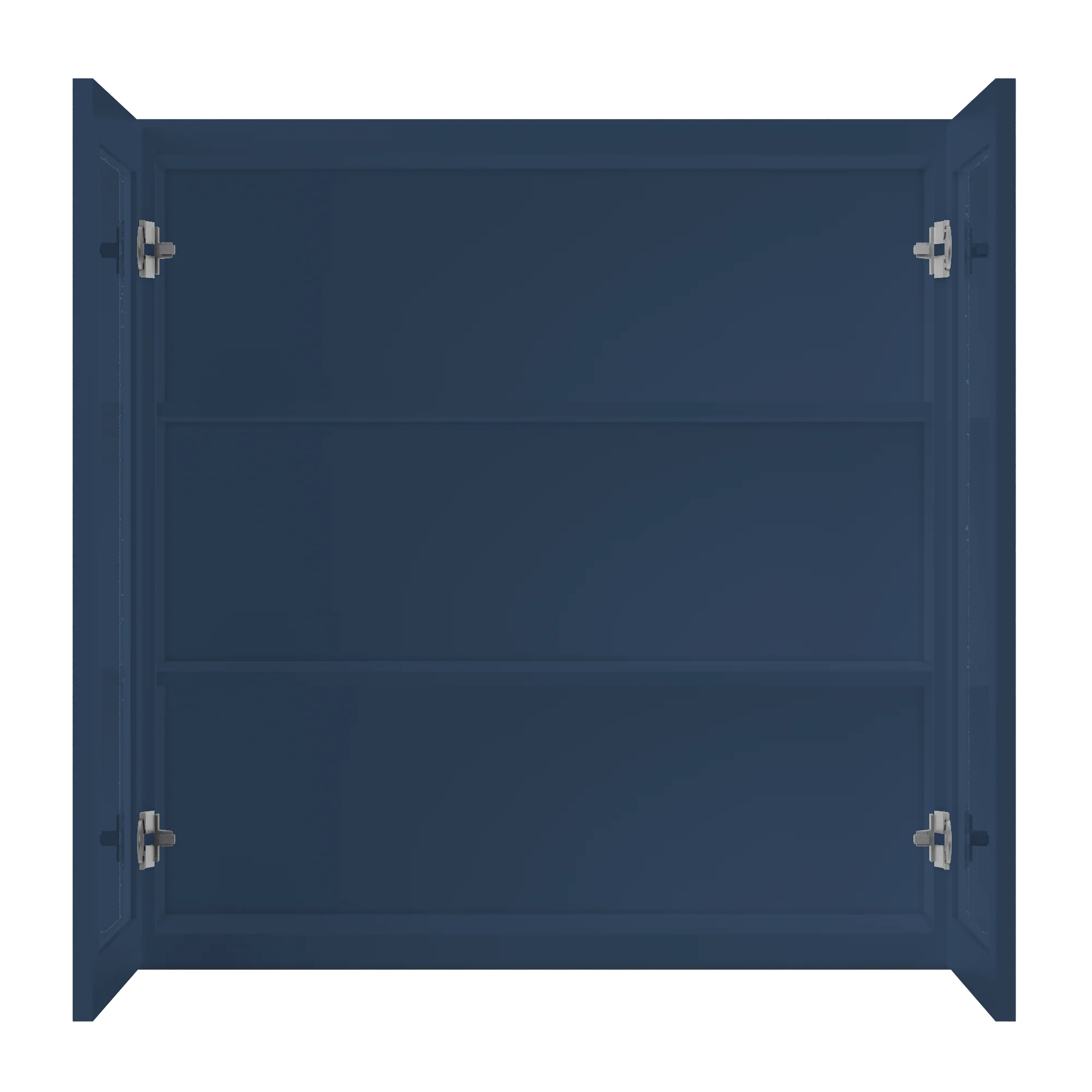 Frosted Glass Door Wall Kitchen Cabinet WMD3636 Danbury Blue LessCare 36 in. width 36 in. height 12 in. depth - Image 6