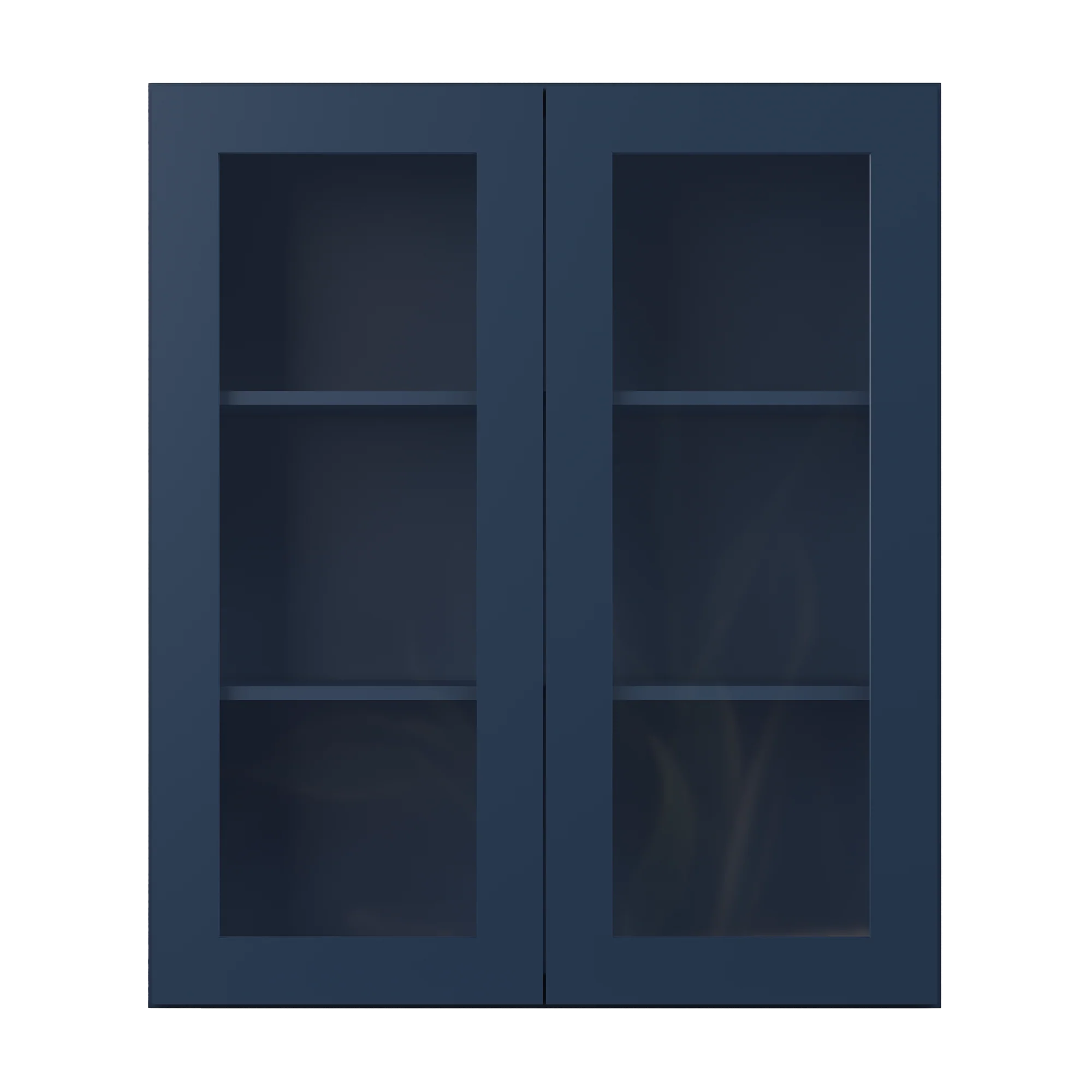 Frosted Glass Door Wall Kitchen Cabinet WMD3642 Danbury Blue LessCare 36 in. width 42 in. height 12 in. depth - Image 3