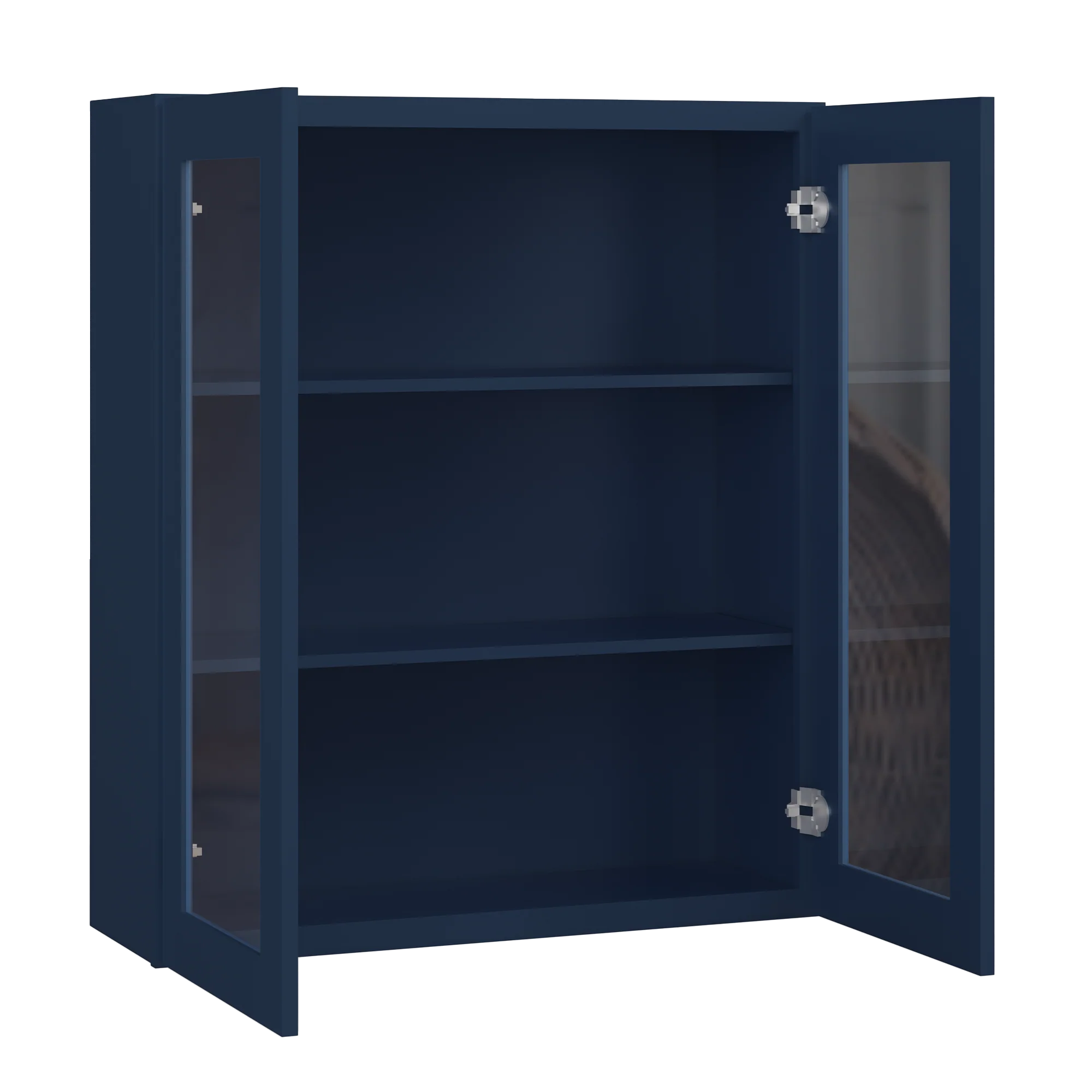Frosted Glass Door Wall Kitchen Cabinet WMD3642 Danbury Blue LessCare 36 in. width 42 in. height 12 in. depth - Image 4
