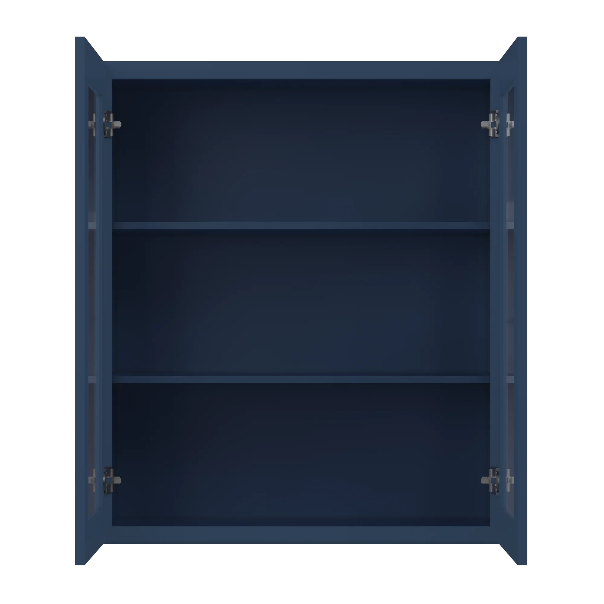 Frosted Glass Door Wall Kitchen Cabinet WMD3642 Danbury Blue LessCare 36 in. width 42 in. height 12 in. depth - Image 5